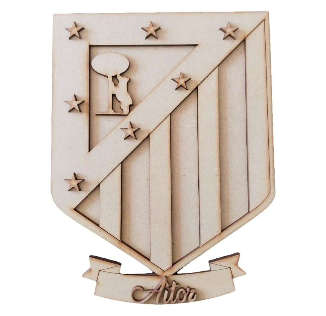 Escudo Atleti con nombre